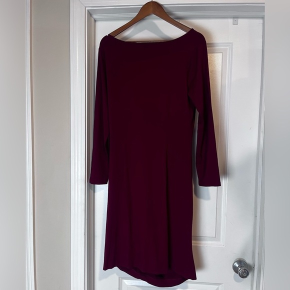 Ann Taylor Womens Maroon New With Tags Body-con Ruched Dress Size Large - Picture 4 of 4